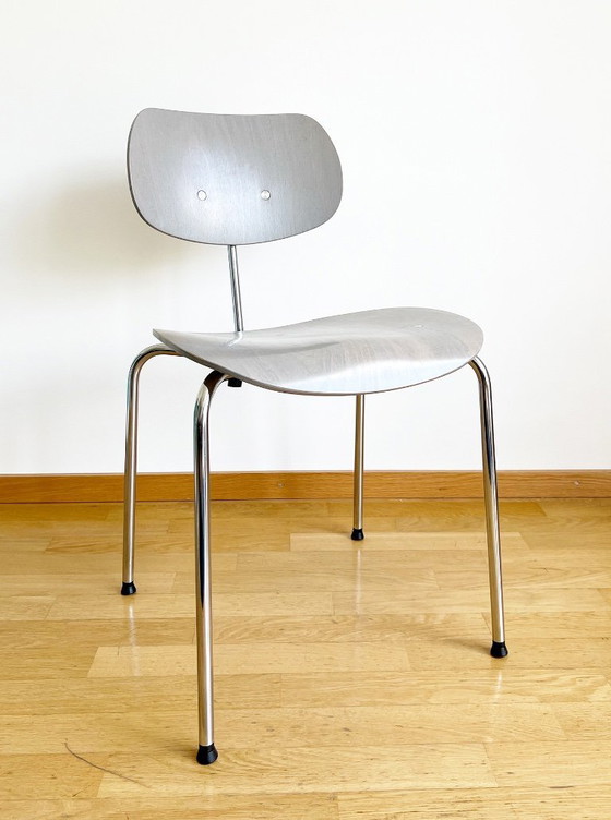 Image 1 of Set of 4 Original Egon Eiermann SE68 Chairs by Wilde + Spieth – Vintage Stackable Dining Chairs, Grey Mid Century German Design