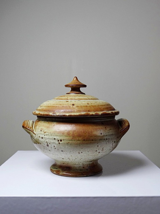 Image 1 of Glazed stoneware pot, Prudhomme La Borne vintage 1970s-80s