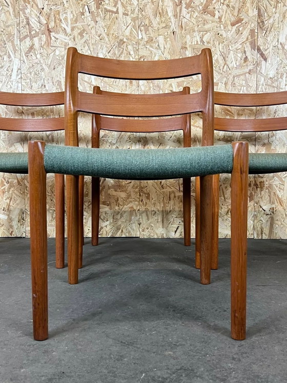 Image 1 of 4x 60s 70s Teakhouten Eetkamerstoel Niels O. Möller voor J.L. Møllers 60s