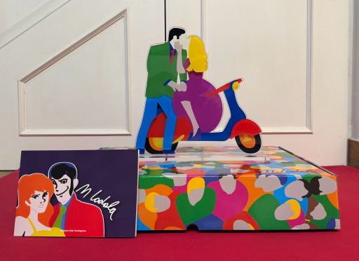 Marco Lodola serigrafía de sobremesa en plexiglás italian holiday 30x7x32cm