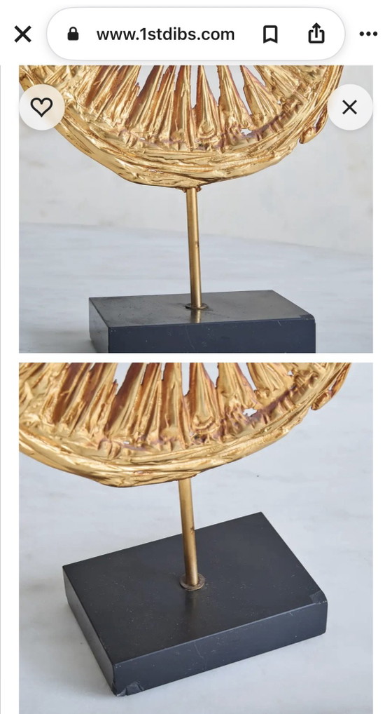 Criniere di Leone - Bronzo/Metallo Oro Fine - Philippe Cheverny (1970) – Sculture, Ottone (photo 14 of 15)