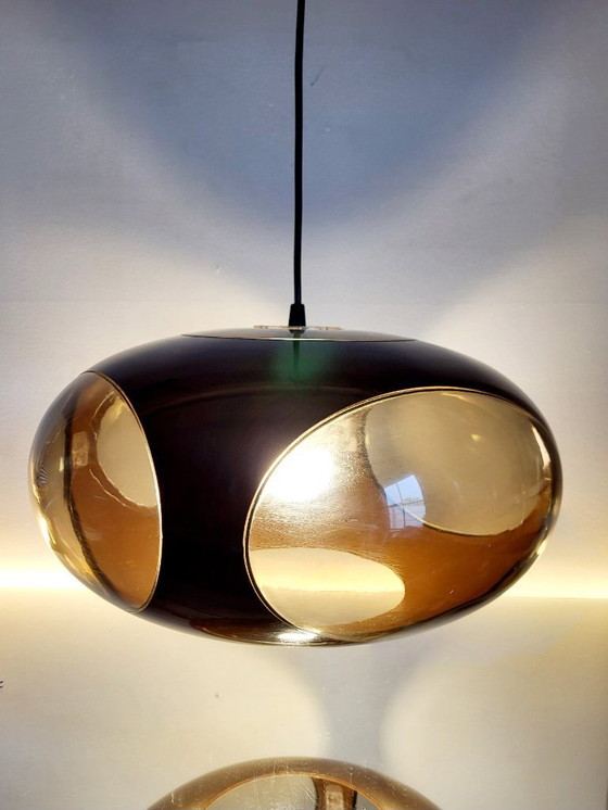 Image 1 of Lampada a sospensione Space Age, Bug Eye, Massive, marrone, Belgio, anni '70