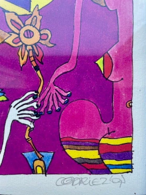 Image 1 of Bunte Arbeit Codriez (Corneille Driezen) - 25x25cm