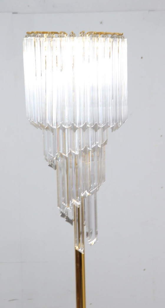 Image 1 of Large waterfall floor lamp/floor lamp by Novaresi, Murano glass, Italy, 1970s