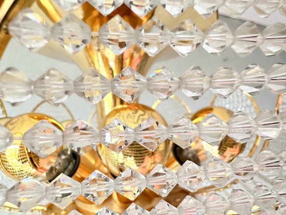 Vintage Palwa kristal plafondlamp – Plafondlampen, Messing (photo 8 of 18)