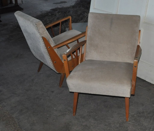 Set van Mid-Century Fauteuils, jaren 60