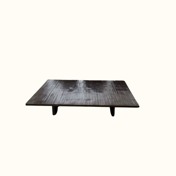 Image 1 of Grande table basse Axel Vervoordt - Wengé et bambou - Belgique - Années 1980 - 160 cm