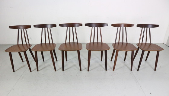 Image 1 of Set di sei sedie da pranzo Poul Volther