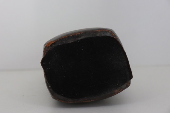 Vintage Abstract Ceramic Sculpture 'THOM' – 1980s (Bronze-look) (photo 6 of 6)