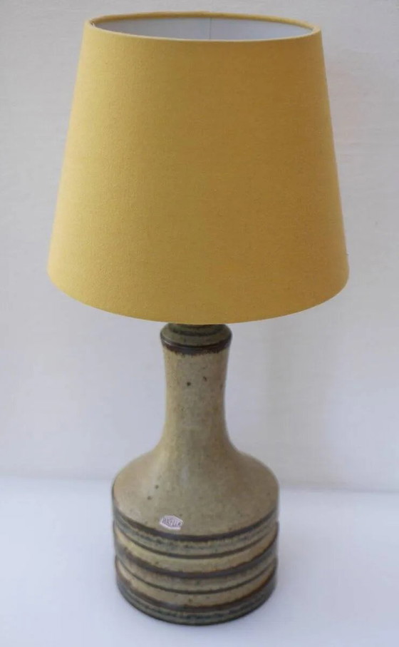 Image 1 of Vintage Danish stoneware pottery table lamp from Axella, 1970s