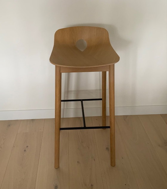 Image 1 of Sgabelli da bar di design scandinavo in rovere