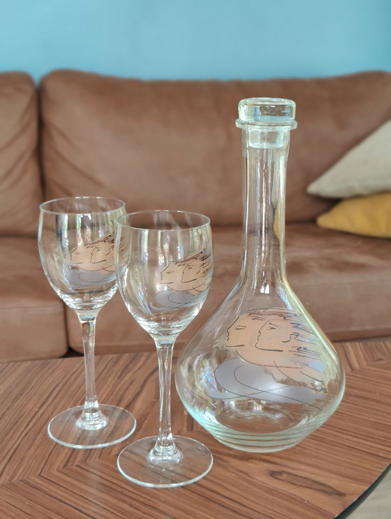 Set di 3 caraffe in vetro vintage Luminarc France anni '70. – Bicchieri e caraffe, Glass (photo 11 of 11)