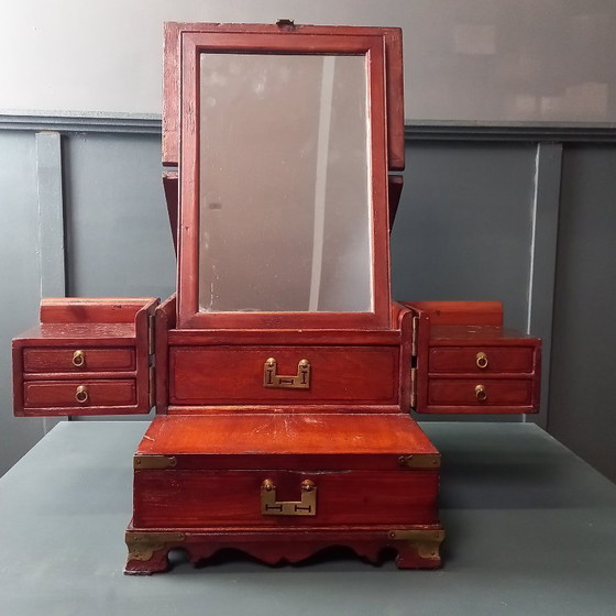 Image 1 of 19th Century Campaign Shaving Mirror