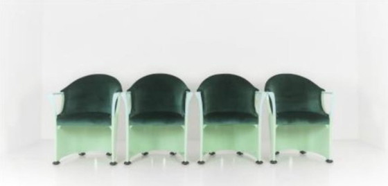 Image 1 of Four Armchairs Marked Tronetto by Luigi Origlia
