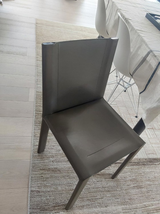 6 Italiaanse Eetkamerstoelen van Carlo Bartoli voor Mateo Grassi – Leather (photo 5 of 7)
