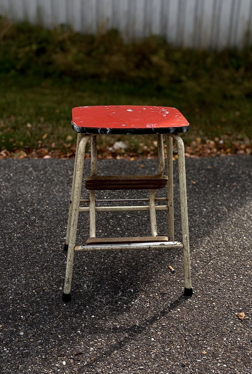 Scalini da cucina vintage – krukjes, Metal, Wood