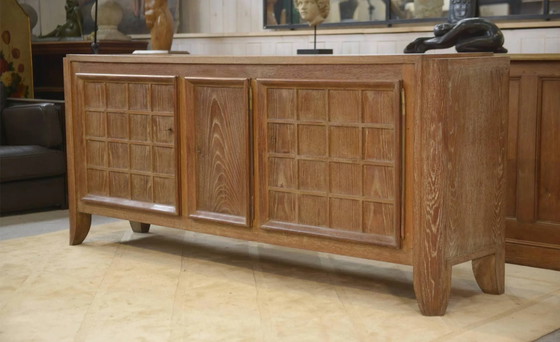 Cerused oak sideboard signed Maurice Rinck 1940s – Storage cabinet, Vintage (photo 2 of 17)