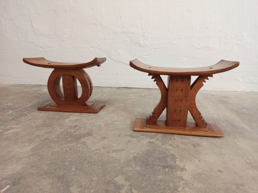 Set di 2 sgabelli Ashanti, africani