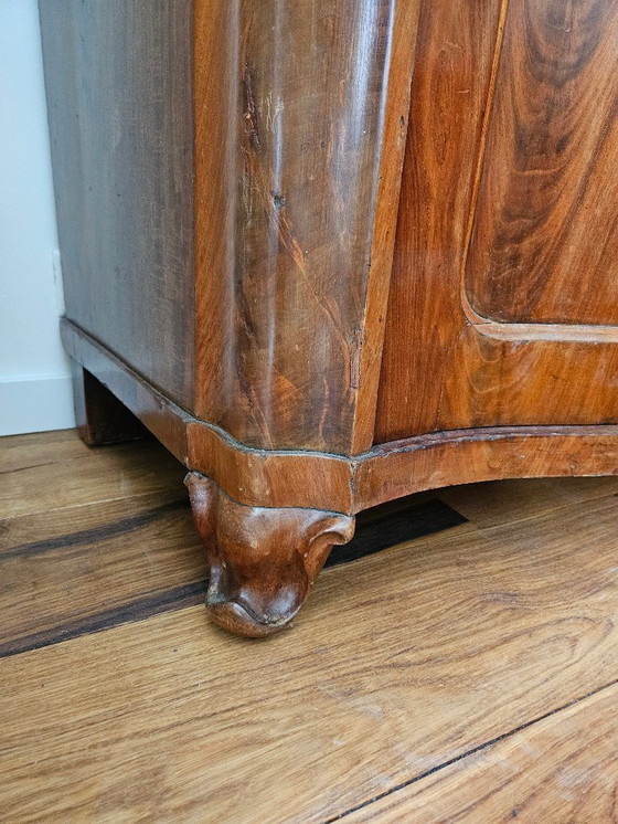 Image 1 of Cómoda antigua con tapa de mármol de artesanía alemana