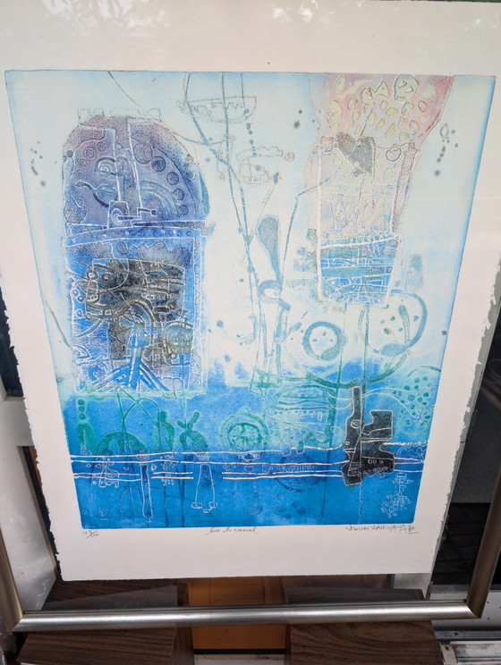 Beautiful Wood Print by Japanese Artist Shoichi Hasegawa. 43 of 110 Pieces, Signed – Lithographs & prints (photo 3 of 10)