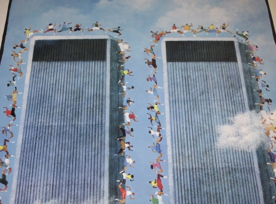 Image 1 of Dave Cutler: The New York City Marathon Poster "World Trade Center" 1994.