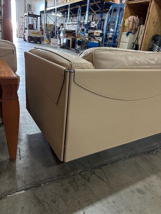 2x divano Poltrona Frau, Mobili, Pelle, Metallo, Beige (foto 3 di 10)