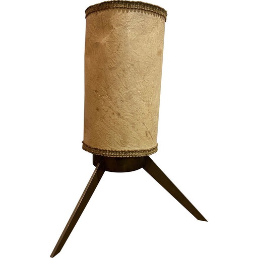 Vintage koperen driepootlamp, 1950