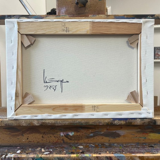 Image 1 of Dipinto unico, Bachtal, pezzo unico dipinto a mano, 45 x 30 cm, pittura acrilica su tela