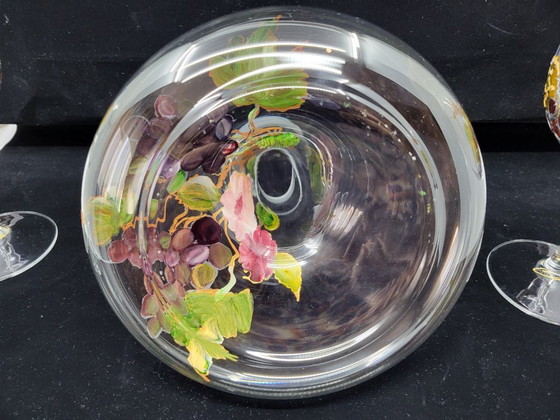 Image 1 of Weinservice Cristal d'Arques Frankreich handbemalt set of 3