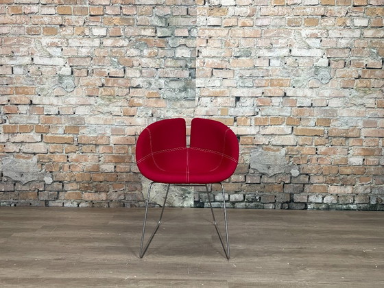 Moroso Fjord - rouge | Patricia Urquiola, Chaises de salle à manger, Textile, Métal, Modern (photo 2 sur 15)