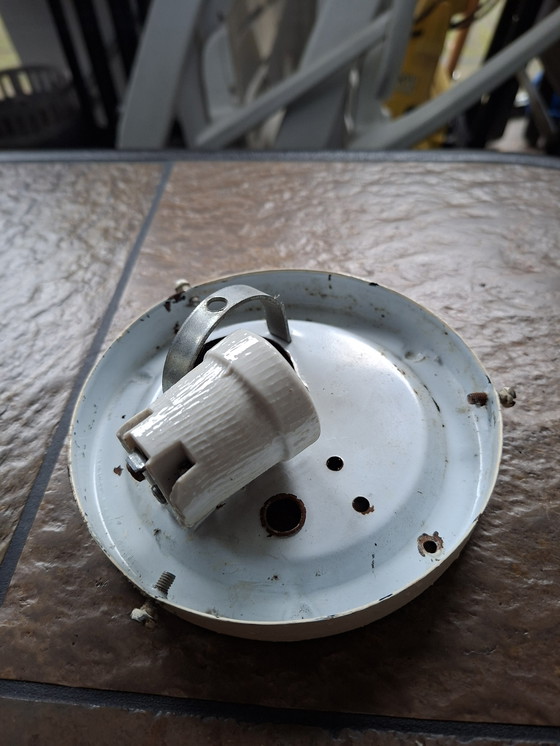 Image 1 of Glazen plafond lamp jaren 60