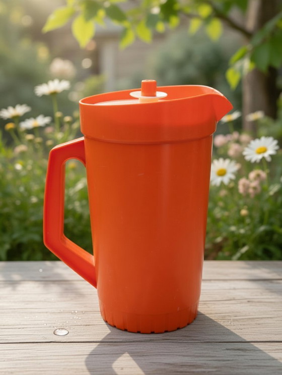 Image 1 of Ensemble de 3 pièces Tupperware vintage : pichet à jus, shaker et tour à épices