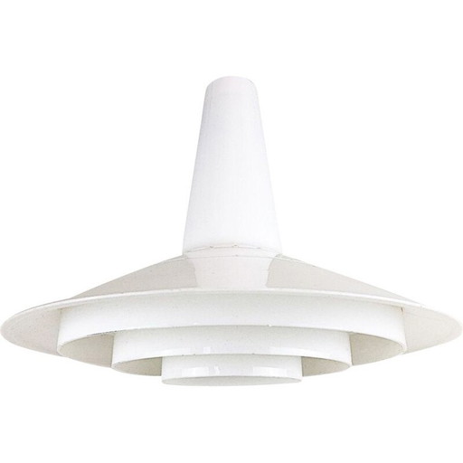 Vintage glanzende kunststof hanglamp van Svend Middelboe voor Nordisk Solar, 1970
