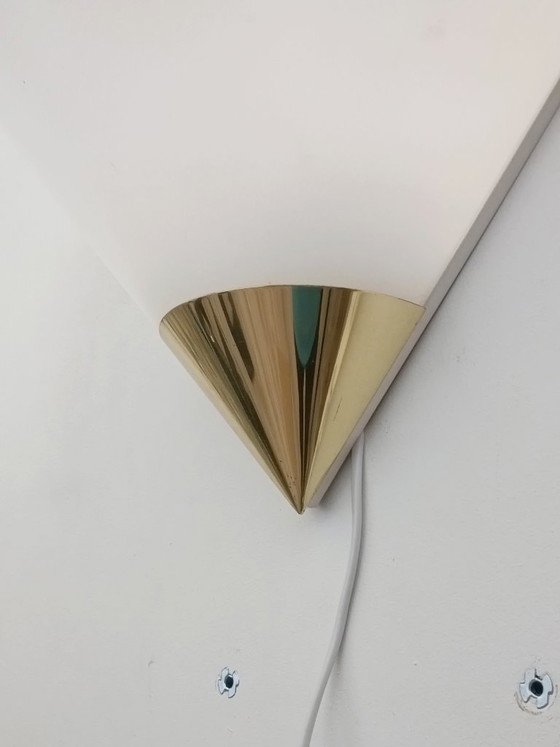 Image 1 of Een paar grote wandlampen model 3671 van Glashütte Limburg, jaren 70.