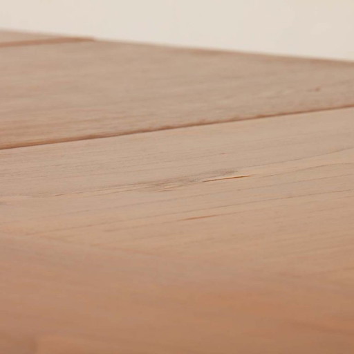 Round extendable wooden dining table produced by Monopoly, 1970