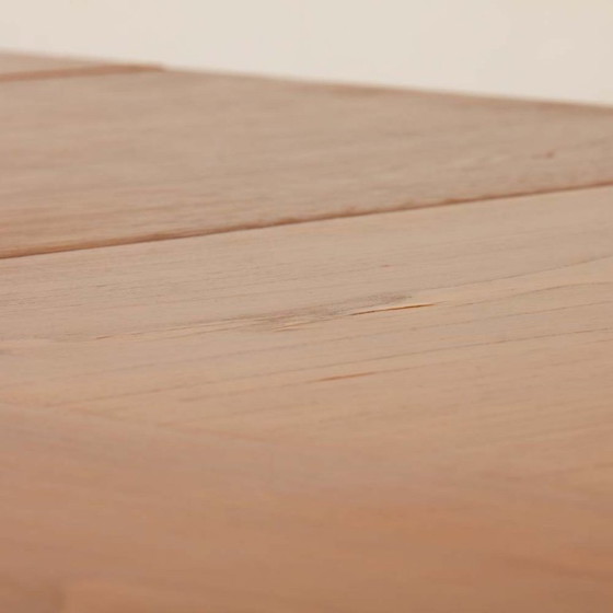 Image 1 of Round extendable wooden dining table produced by Monopoly, 1970