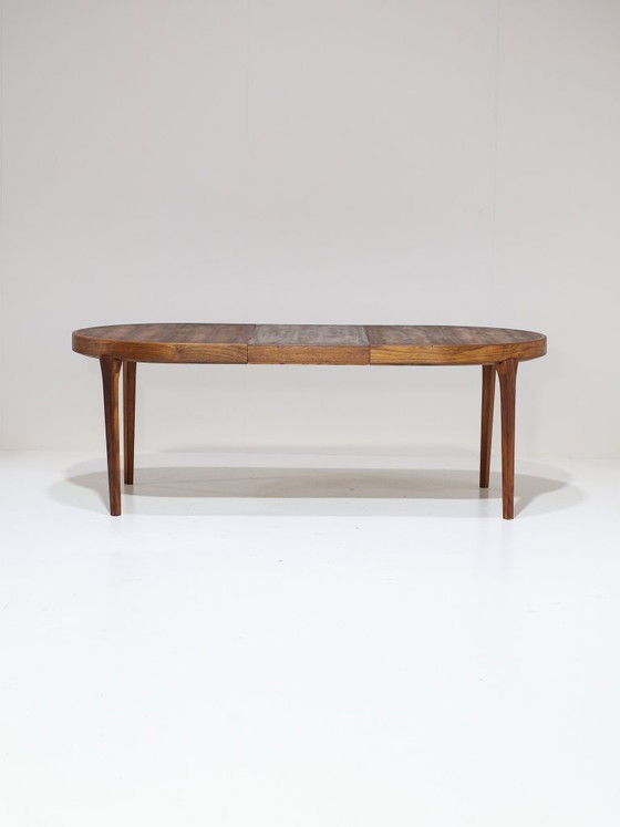 Image 1 of Tavolo da pranzo ovale allungabile in teak, stile vintage danese