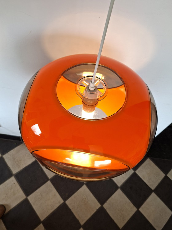 Image 1 of Massive Bug Eye Oranje vintage space age lamp