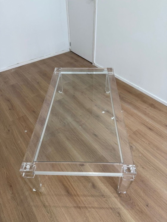 Image 1 of Vintage Fabian Art Rome Italy coffee table of basse and plexiglass