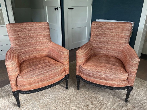 2 Poltrone di Lusso Stile Geralst (Stile Luigi XVI), Ottime Condizioni