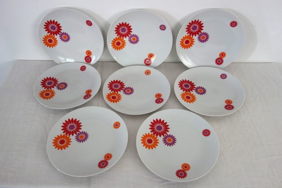 8 Piatti Piani Seltmann Weiden West Germany anni '70 – Stoviglie, Porcelain (photo 2 of 9)