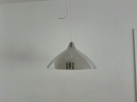 Image 1 of Vintage chrome pendant lamp Lisa Johansson-Pape for Orno