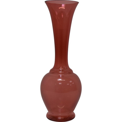 Vintage vaas van Tsjechisch kunstglas door Glaswerk Novy Bor, jaren 1950