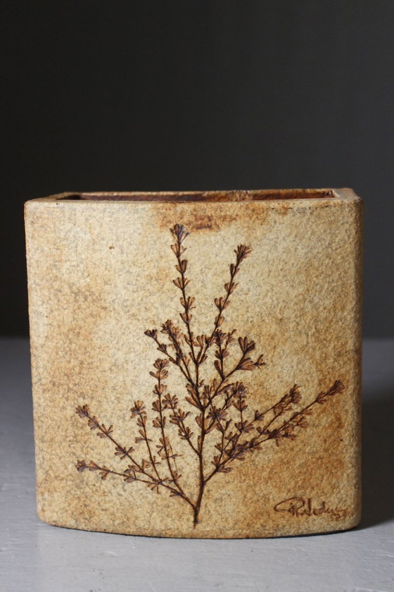 Raymonde Leduc à Vallauris - Stoneware Herbarium Vase 1970s – Ceramic (photo 3 of 9)