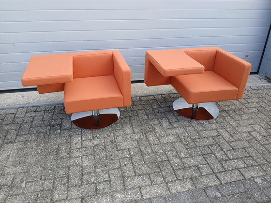 2 fauteuils pivotants Offecct Solitaire - Alfredo Häberli – Chaises pivotantes, Textile, Metal (photo 3 of 13)