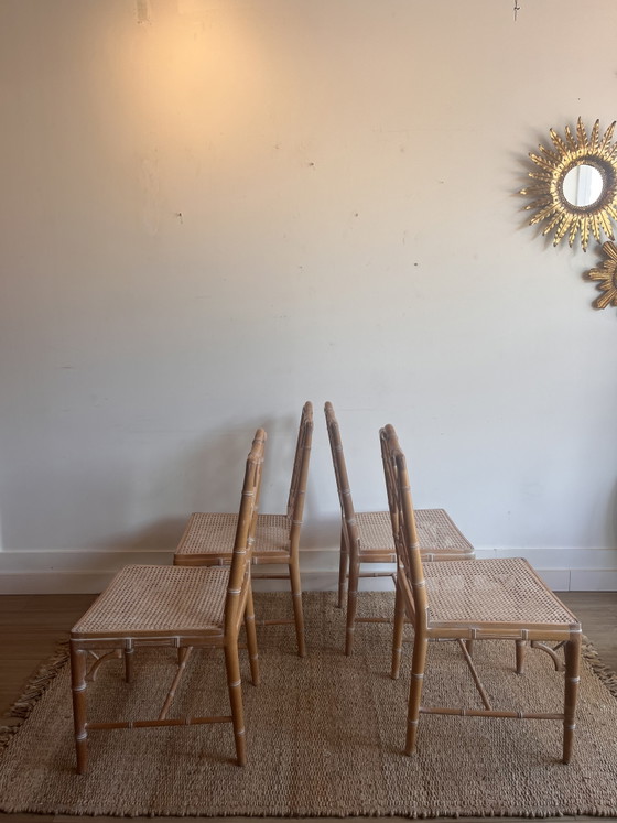 Image 1 of 4 ‘Faux Bamboo’ Chippendale Jonathan Adler stoeken