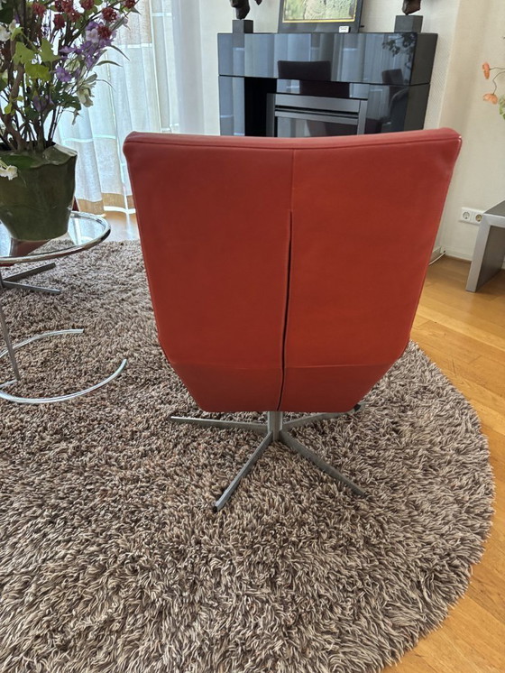 Image 1 of 2 sedie in pelle rossa di Label Gerard van den Berg