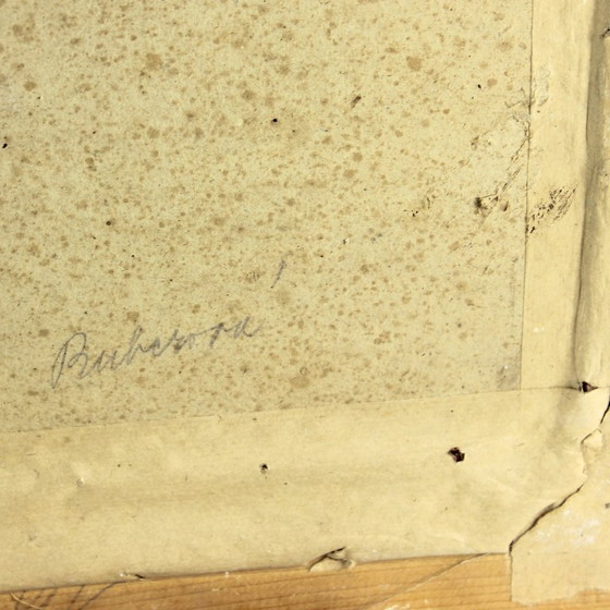 Image 1 of Vintage Embroidery Wall Art In A Frame, 1950s