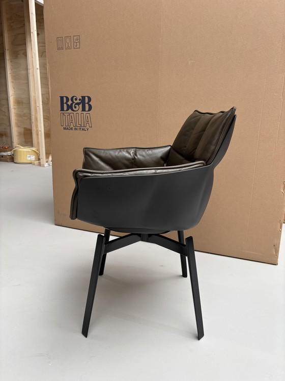 Image 1 of B&B Italia Husk dining chairs swivel 6 available Kora leather
