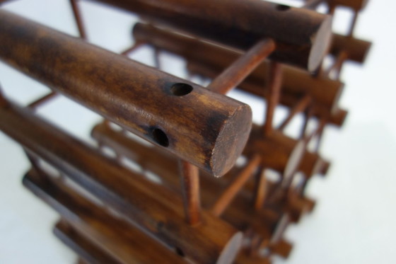 Image 1 of Vintage Nissen Langaa teak bottle rack, mid-20th century